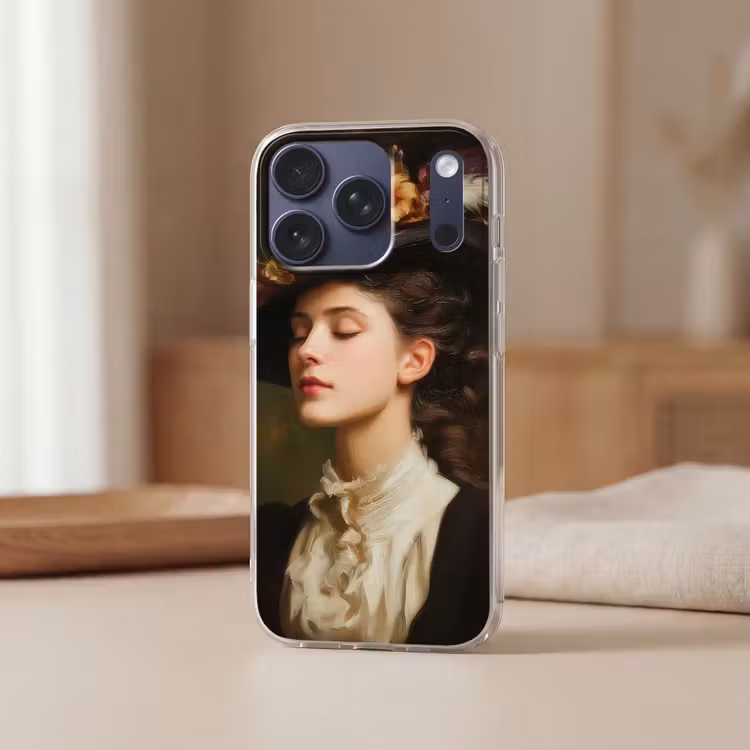 Vrouw - Victoriaans - Portret Telefoonhoesje iPhone 17 Pro klein -sfeer2