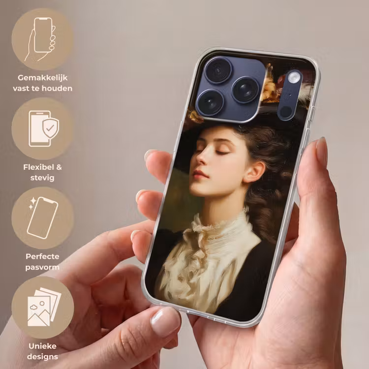 Vrouw - Victoriaans - Portret Telefoonhoesje iPhone 17 Pro klein -sfeer3_NL