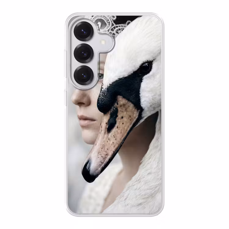 Vrouw - Zwaan - Wit Telefoonhoesje Samsung Galaxy S26 klein -3d