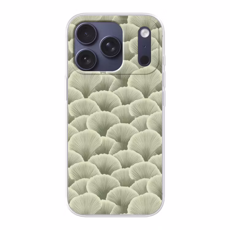Waaier - Blad - Groen Telefoonhoesje iPhone 17 Pro klein 878 -3d