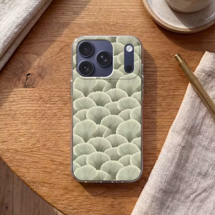 Waaier - Blad - Groen Telefoonhoesje iPhone 17 Pro klein 878 -sfeer1