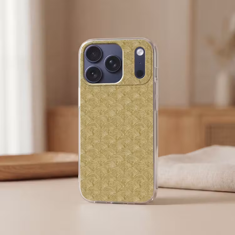 Waaier - Geometrisch - Groen Telefoonhoesje iPhone 17 Pro klein 878 -sfeer2
