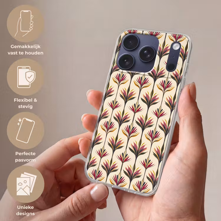 Waaier - Motief - Kleurrijk Telefoonhoesje iPhone 17 Pro klein 878 -sfeer3_NL