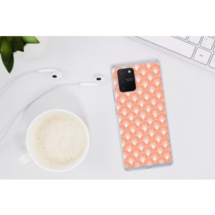 Waaier - Motief - Zalmroze Telefoonhoesje Samsung Galaxy S10 Lite klein 364 -oordopS10Lite