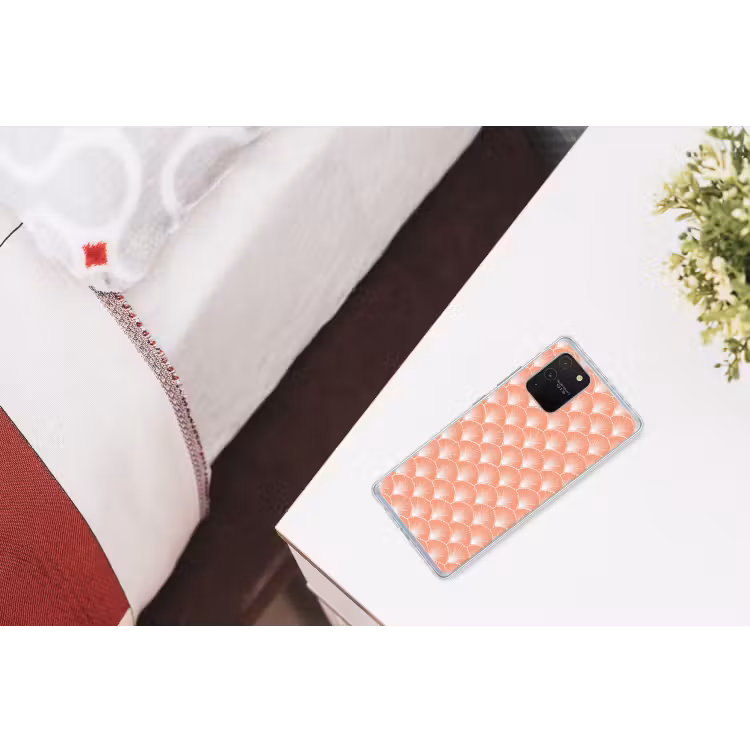 Waaier - Motief - Zalmroze Telefoonhoesje Samsung Galaxy S10 Lite klein 364 -kamerS10Lite