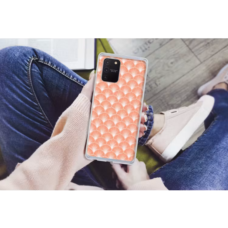 Waaier - Motief - Zalmroze Telefoonhoesje Samsung Galaxy S10 Lite klein 364 -handS10Lite