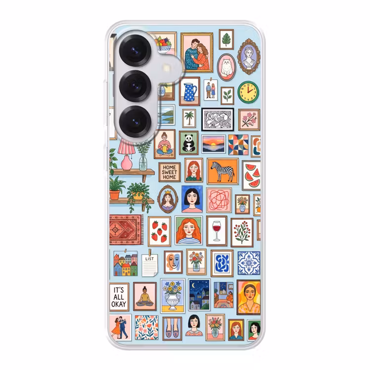 Wanddecoratie - Collectie - Huis - Illustratief - Kleurrijk Telefoonhoesje Samsung Galaxy S26 klein -3d
