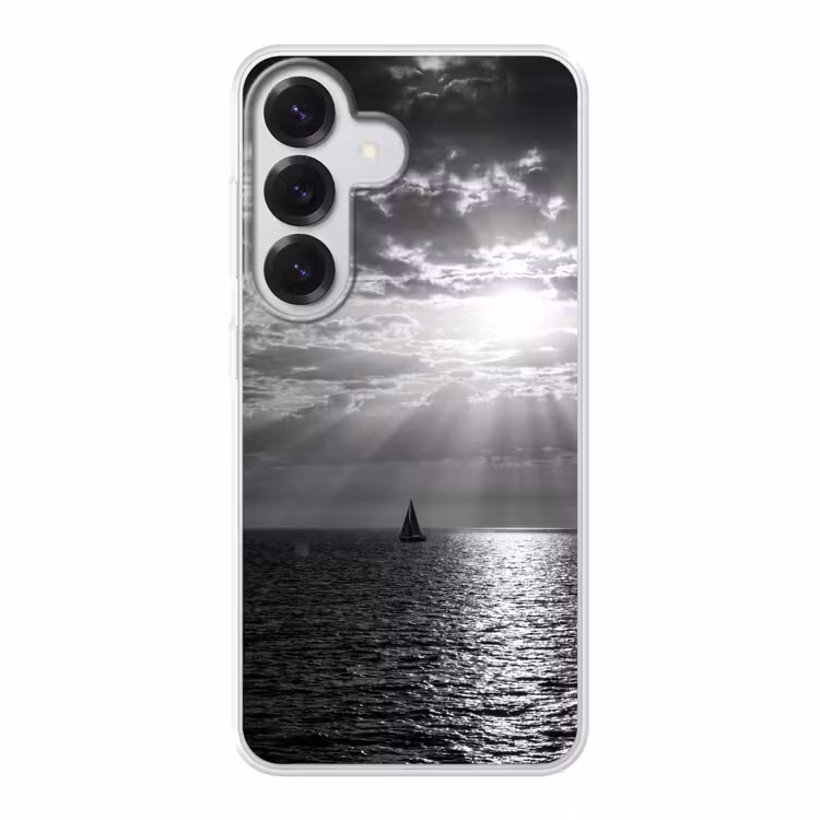 Water - Boot - Lucht - Natuur - Zwart-wit Telefoonhoesje Samsung Galaxy S26 klein -3d