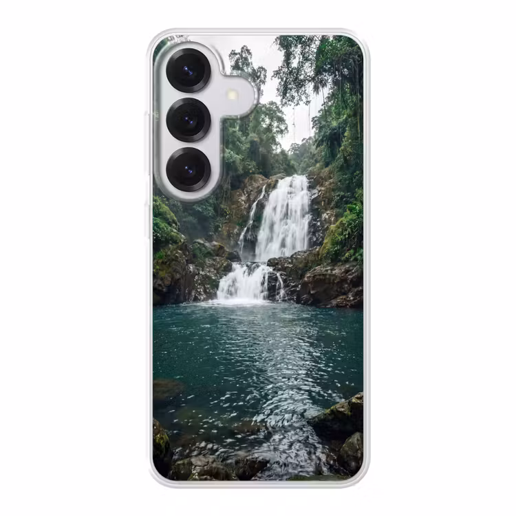 Waterfall - Forest - Nature - Greenkhgyguyg Telefoonhoesje Samsung Galaxy S26 klein -3d