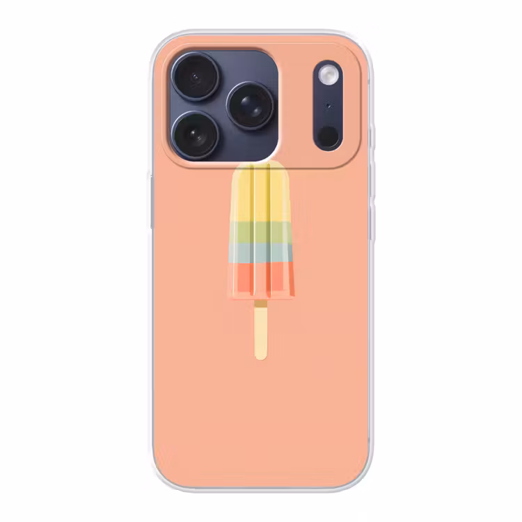 Waterijsje - Pasteltinten - Minimalistisch Telefoonhoesje iPhone 17 Pro klein -3d