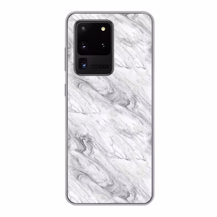 Wervelende - Grijsstructuur - Marmer - Wit Telefoonhoesje Samsung Galaxy S20 Ultra klein 358 -3d