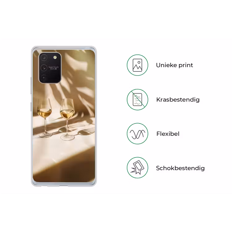 Wijn - Wijnglazen - Wit Telefoonhoesje Samsung Galaxy S10 Lite klein -specsS10Lite