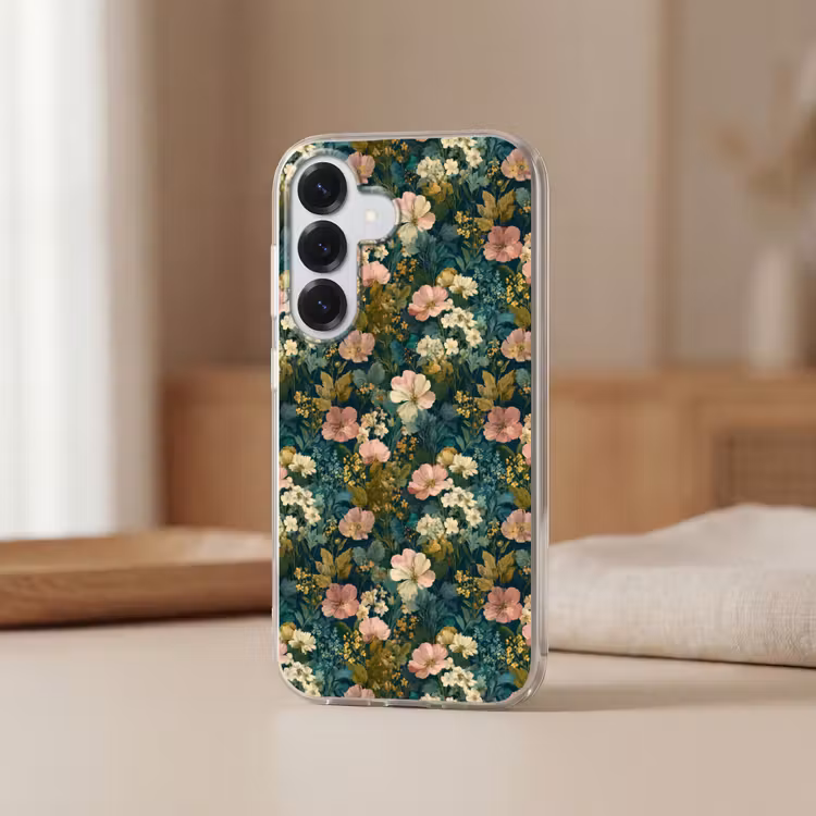 Wilde bloemen - Botanisch - Patroon - Roze - Romantisch Telefoonhoesje Samsung Galaxy S26 klein 975 -sfeer2