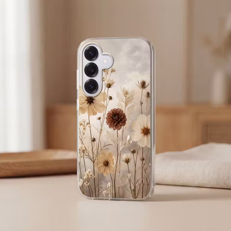 Wilde bloemen - Botanisch - Vintage - Natuur - Rustiek Telefoonhoesje Samsung Galaxy S26 klein -sfeer2