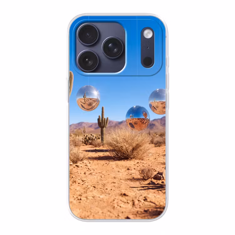 Telefoonhoesje - Woestijn - Spiegelbal - Kunst - Woestijn - Spiegelbal - Kunst Telefoonhoesje iPhone 17 Pro klein