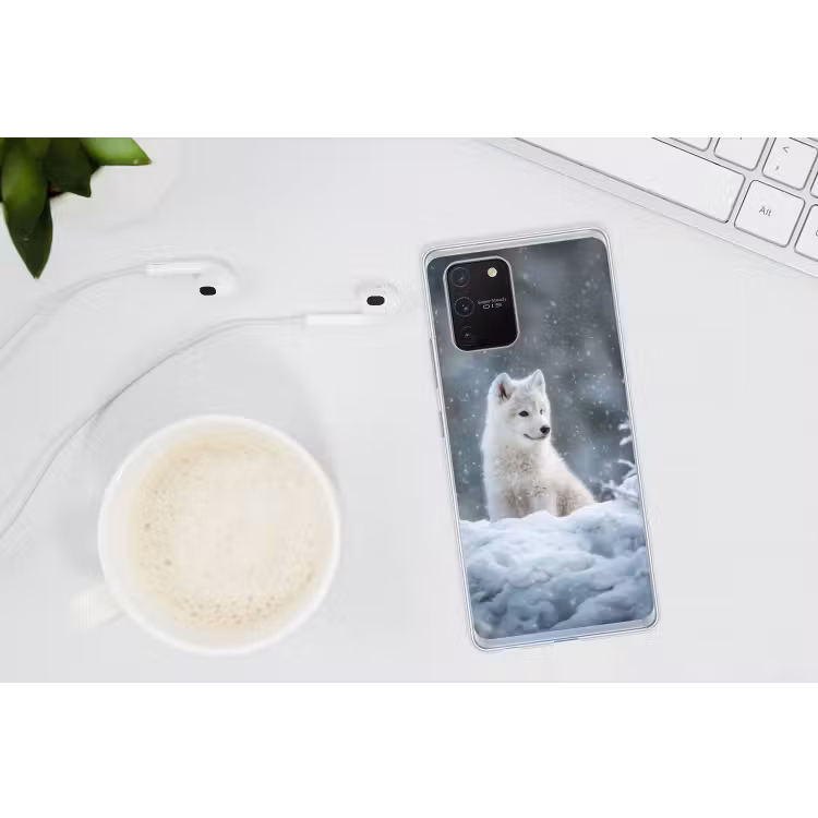 Wolf - Pup - Sneeuw Telefoonhoesje Samsung Galaxy S10 Lite klein -oordopS10Lite