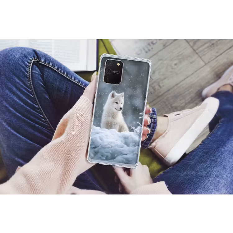 Wolf - Pup - Sneeuw Telefoonhoesje Samsung Galaxy S10 Lite klein -handS10Lite