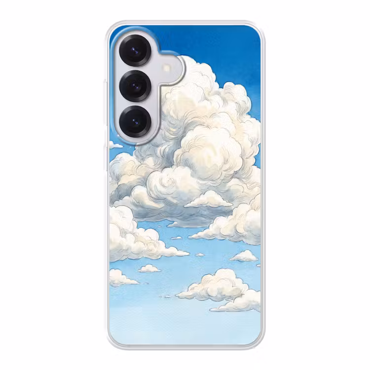 Wolken - Blauwe lucht - Natuur - Modern - Wit Telefoonhoesje Samsung Galaxy S26 klein -3d
