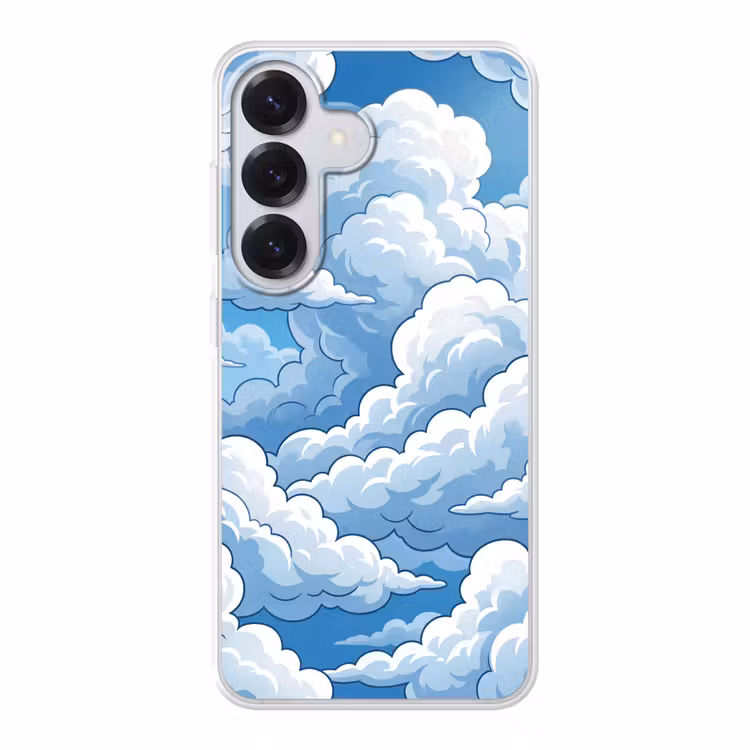 Wolken - Hemel - Abstract - Wit Telefoonhoesje Samsung Galaxy S26 klein -3d