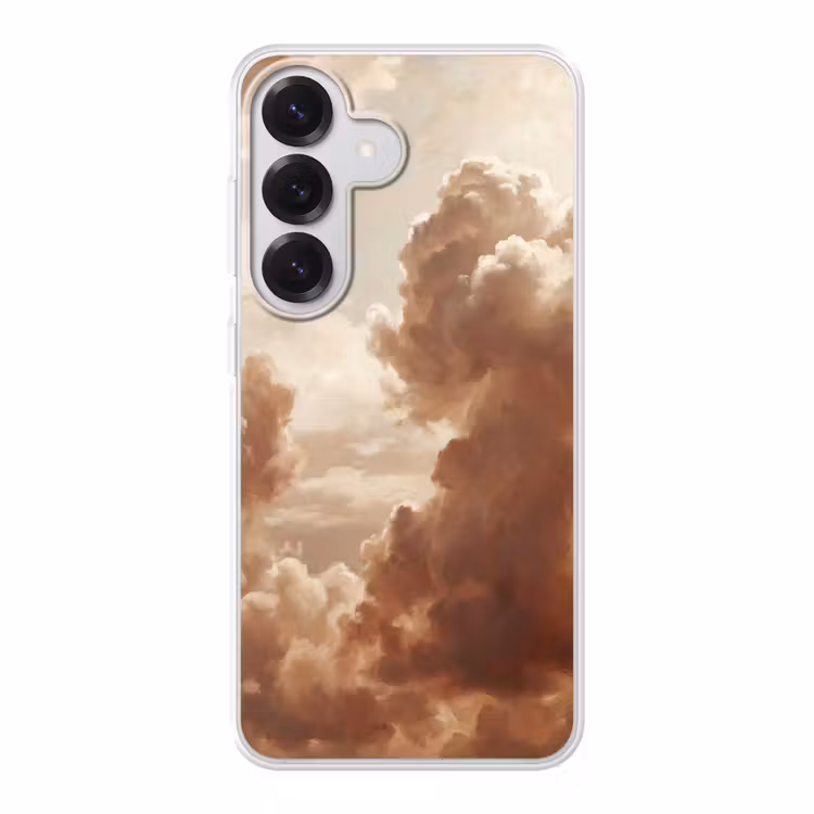 Wolken - Lucht - Natuur - Modern - Bruin Telefoonhoesje Samsung Galaxy S26 klein -3d