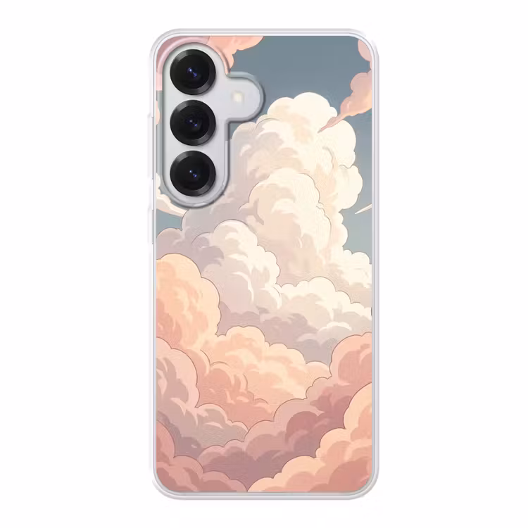 Wolken - Lucht - Natuur - Pastel - Roze Telefoonhoesje Samsung Galaxy S26 klein -3d