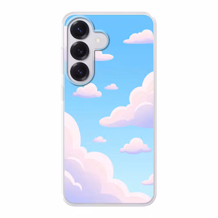 Wolken - Roze - Blauw - Natuur - Modern Telefoonhoesje Samsung Galaxy S26 klein -3d
