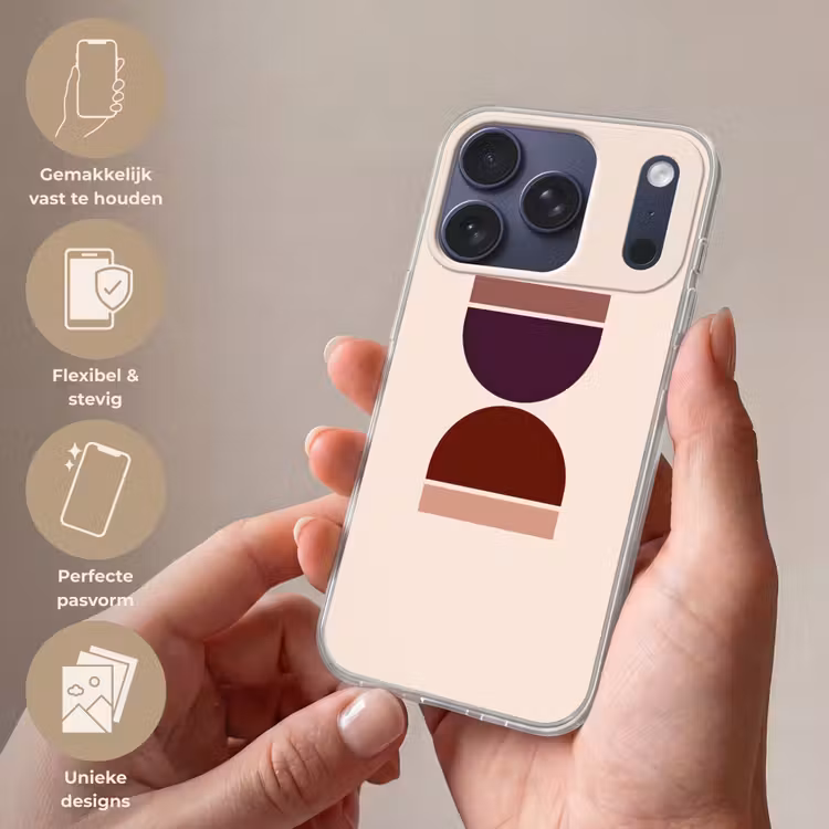 Zandloper - Symmetrisch - Rood - Paars Telefoonhoesje iPhone 17 Pro klein -sfeer3_NL