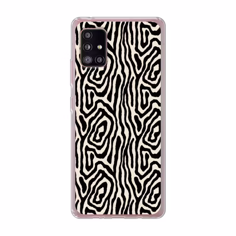 Zebra - Abstract - Zwart Telefoonhoesje Samsung Galaxy A51 5G klein 373 -3d