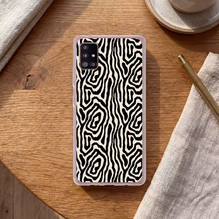 Zebra - Abstract - Zwart Telefoonhoesje Samsung Galaxy A51 5G klein 373 -sfeer1