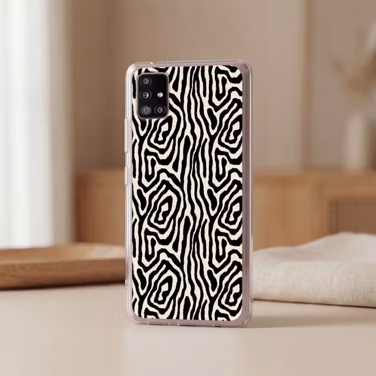 Zebra - Abstract - Zwart Telefoonhoesje Samsung Galaxy A51 5G klein 373 -sfeer2