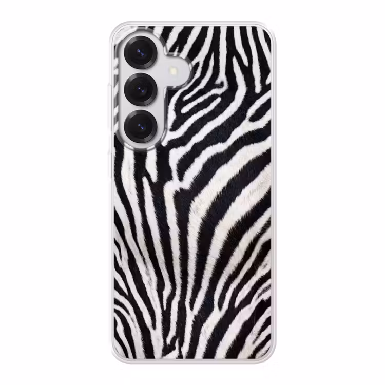 Zebra - Vacht - Klassiek - Zwart - Wit Telefoonhoesje Samsung Galaxy S26 klein -3d