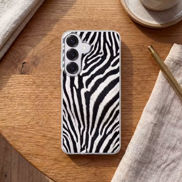 Zebra - Vacht - Klassiek - Zwart - Wit Telefoonhoesje Samsung Galaxy S26 klein -sfeer1