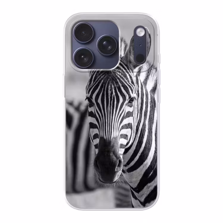 Zebra's - Zwart - Wit Telefoonhoesje iPhone 17 Pro klein -3d