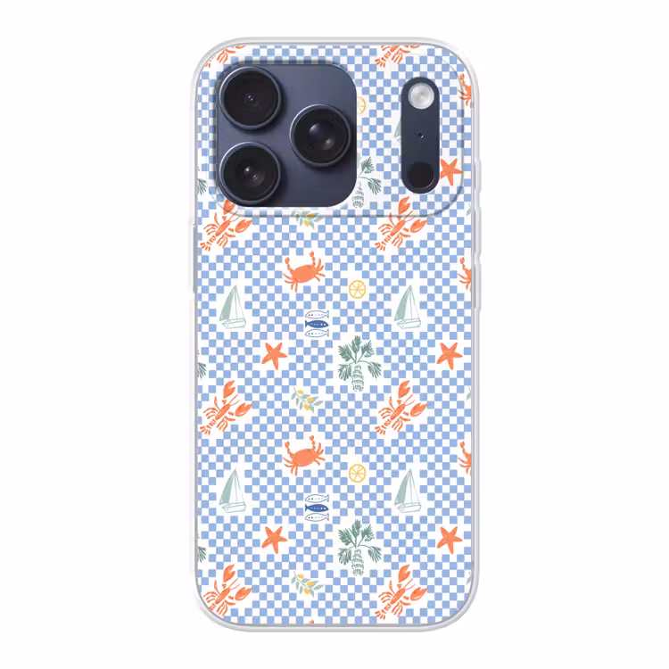 Zee - Sfeer -  Zeilboot - Blauw Telefoonhoesje iPhone 17 Pro klein 878 -3d