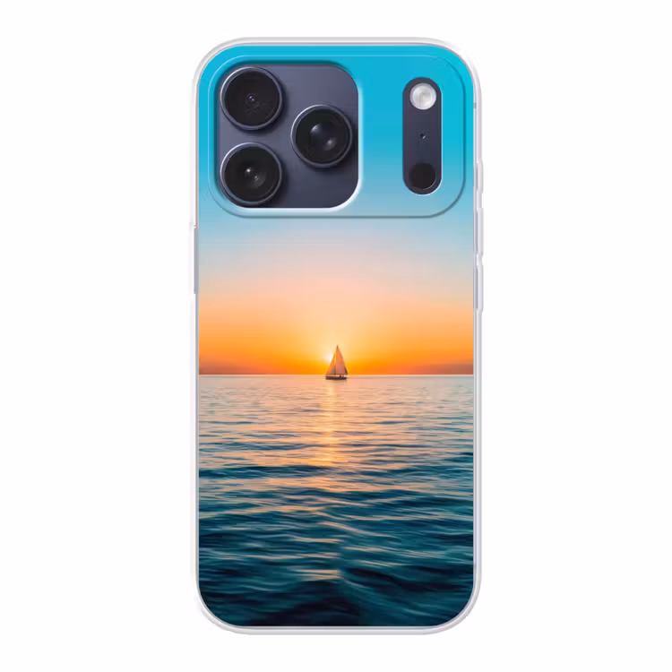 Zee - Zeilboot - Zonsondergang Telefoonhoesje iPhone 17 Pro klein -3d