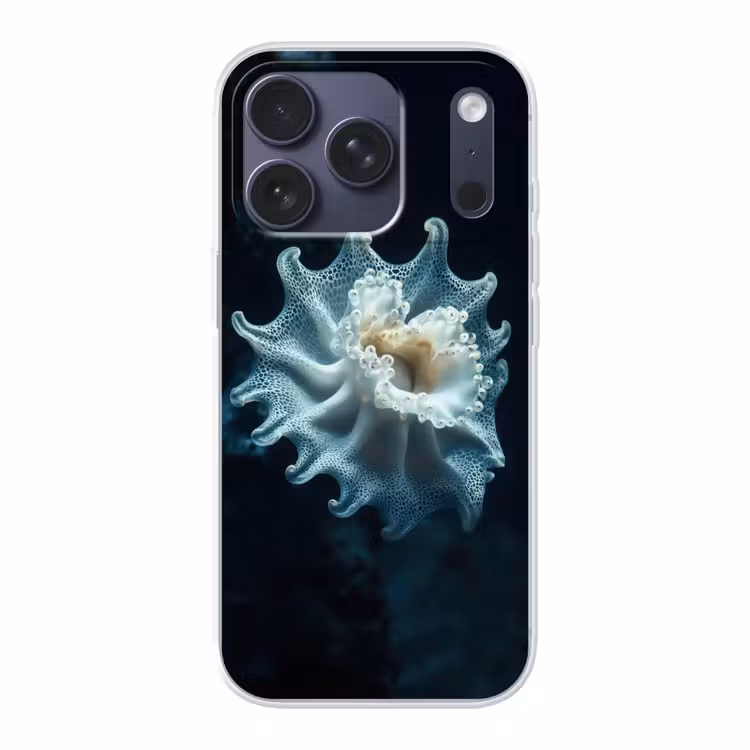 Zeewezen - Wit - Golven - Water Telefoonhoesje iPhone 17 Pro klein -3d