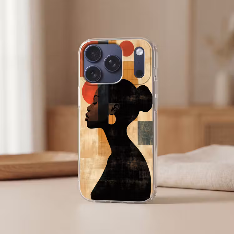 Zijaanzicht - Vrouw - Vormen Telefoonhoesje iPhone 17 Pro klein -sfeer2