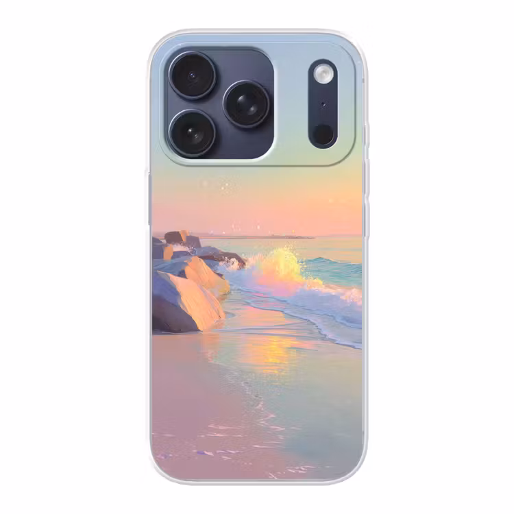 Zomerlicht - Strand - Fonkelende accenten Telefoonhoesje iPhone 17 Pro klein -3d