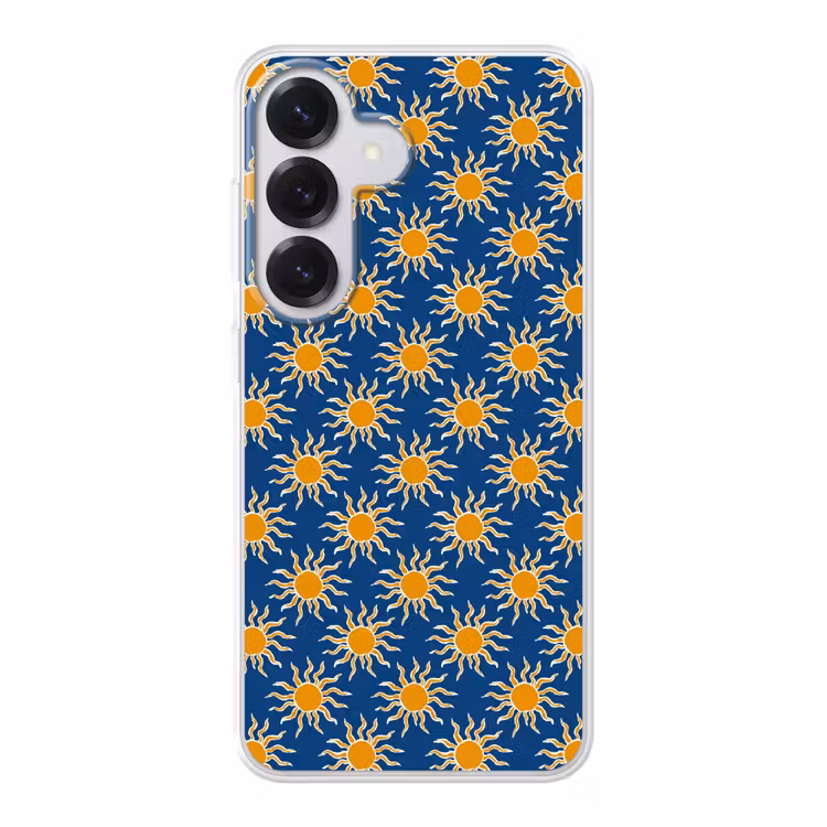 Zon - Patroon - Blauw Telefoonhoesje Samsung Galaxy S26 klein 975 -3d