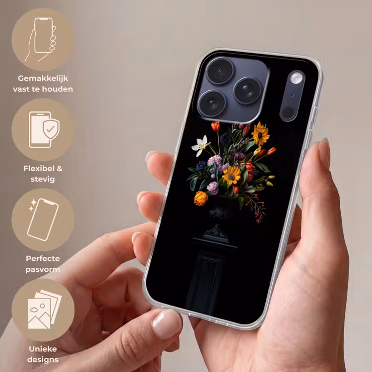 Zonnebloemen - Boeket - Kleurrijk Telefoonhoesje iPhone 17 Pro klein -sfeer3_NL