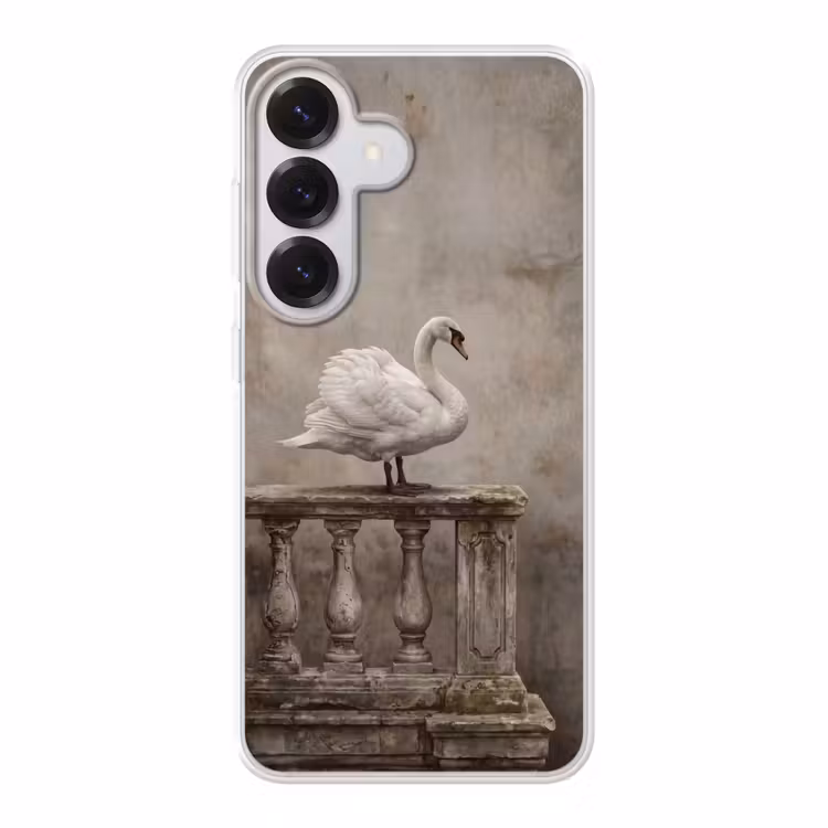 Zwaan - Elegant - Dieren - Wit Telefoonhoesje Samsung Galaxy S26 klein -3d