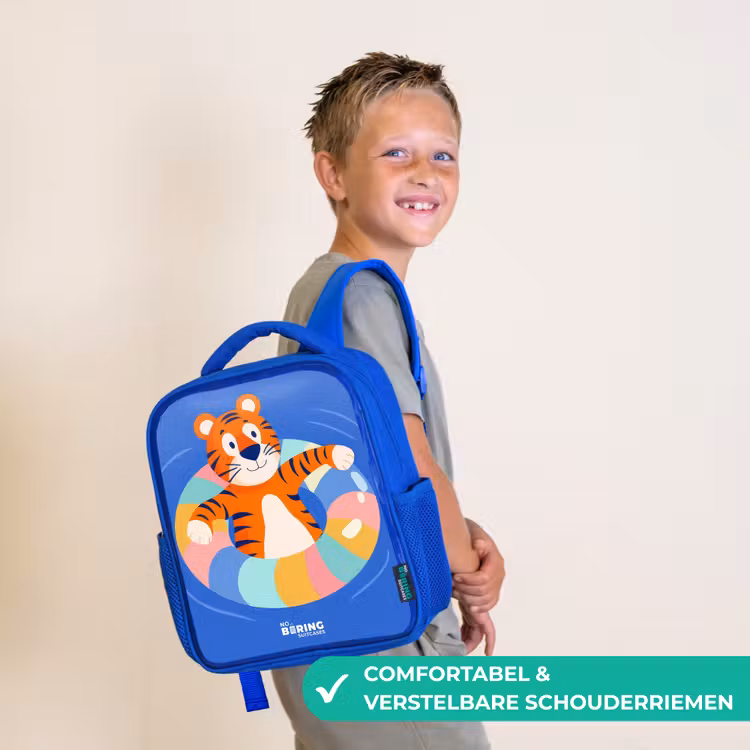 Tijger - Zwemband - Water Kinderrugzak - Blauw middel -sfeer3_NL
