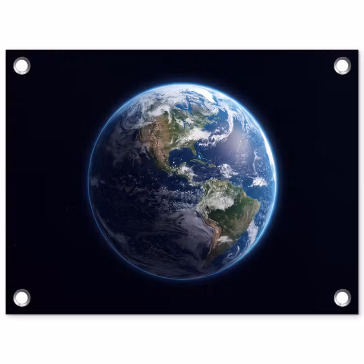 Tuinposter - Aarde - Ruimte - Kosmos - Aarde - Ruimte - Kosmos tuinposter los doek klein