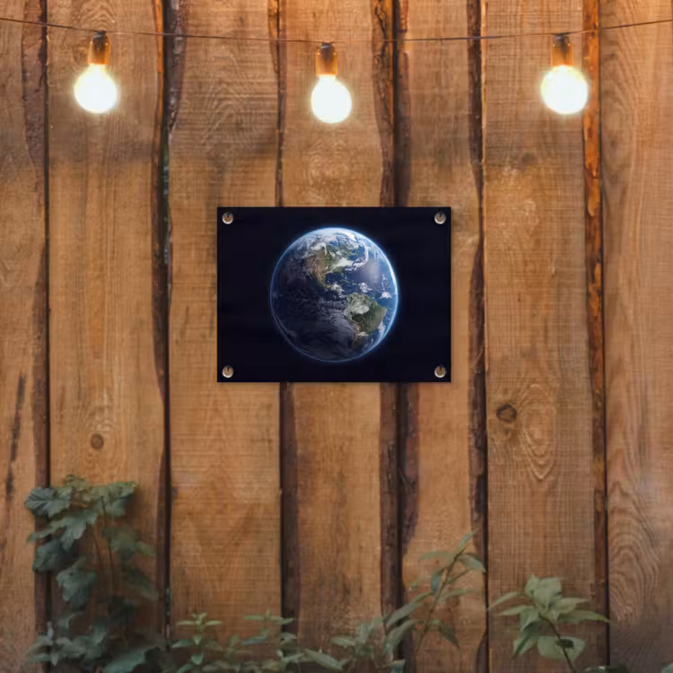 Tuinposter - Aarde - Ruimte - Kosmos - Aarde - Ruimte - Kosmos tuinposter los doek klein