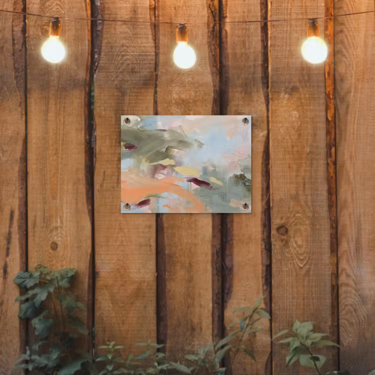 Abstract - Borstelstreken - Kunst - Modern - Pastel tuinposter los doek klein -sfeer1