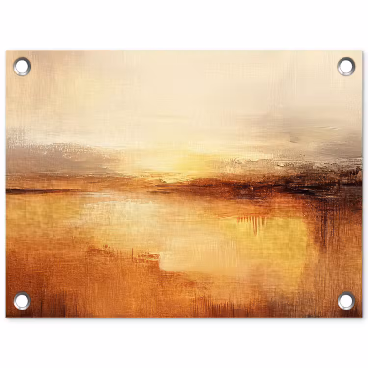 Abstract - Bruin - Modern - Herfst kleuren tuinposter los doek klein -3d