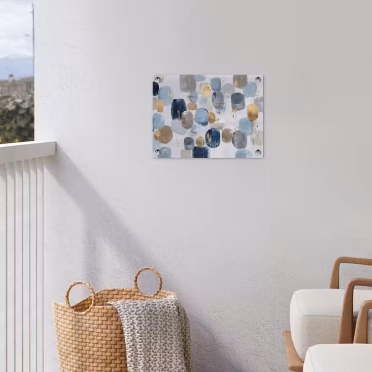 Abstract - Goud - Vormen tuinposter los doek klein -sfeer8