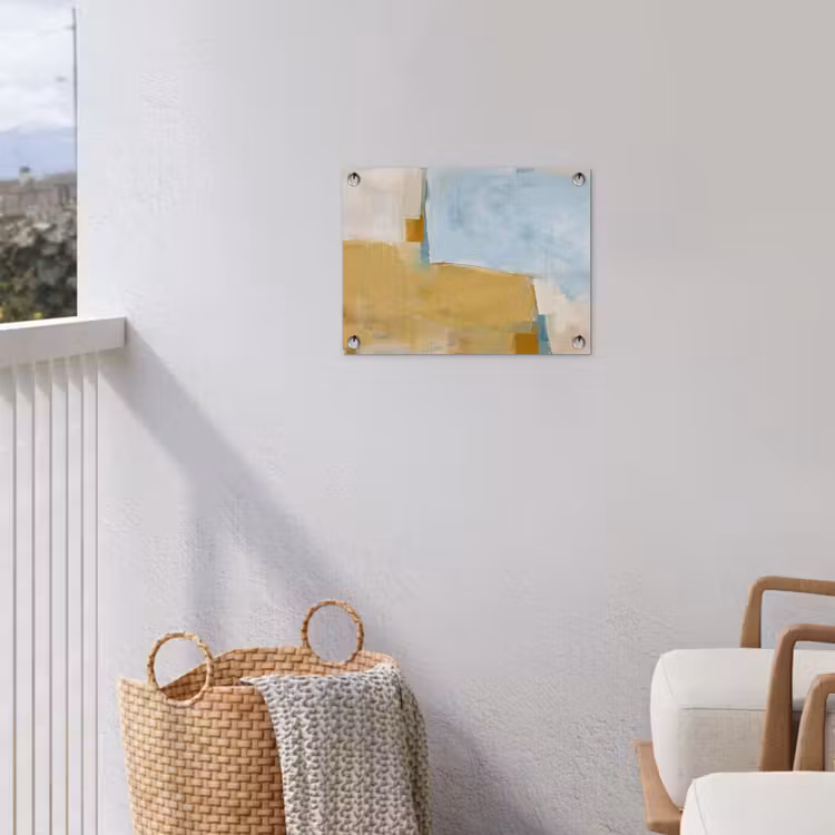 Abstract - Kleuren - Kunst - Modern - Blauw tuinposter los doek klein -sfeer8