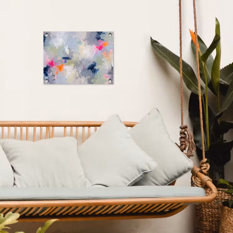 Abstract - Kleurrijk - Modern - Kunst tuinposter los doek klein -sfeer7