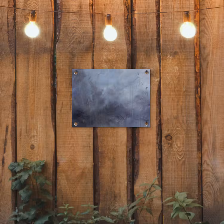 Abstract - Kwaststreken - Modern - Kunst - Grijs tuinposter los doek klein -sfeer1